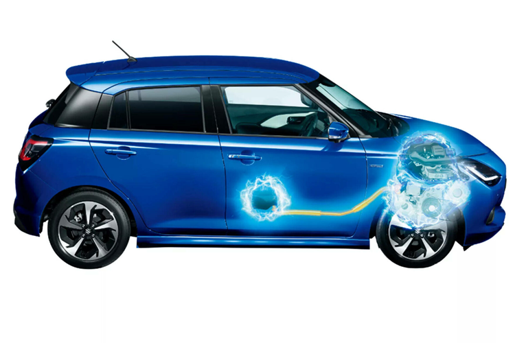 Ở phía sau xe có cụm đèn hậu LED được thiết kế nhỏ nhắn và vuông vức hơn, đi cùng nền màu đen, đồng màu với cản sau. Về nội thất, khoang cabin của Suzuki Swift mới dường như được bê nguyên từ bản concept sang. Xe vẫn được trang bị màn hình cảm ứng trung tâm 9 inch, hỗ trợ Apple CarPlay/Android Auto và định vị vệ tinh.