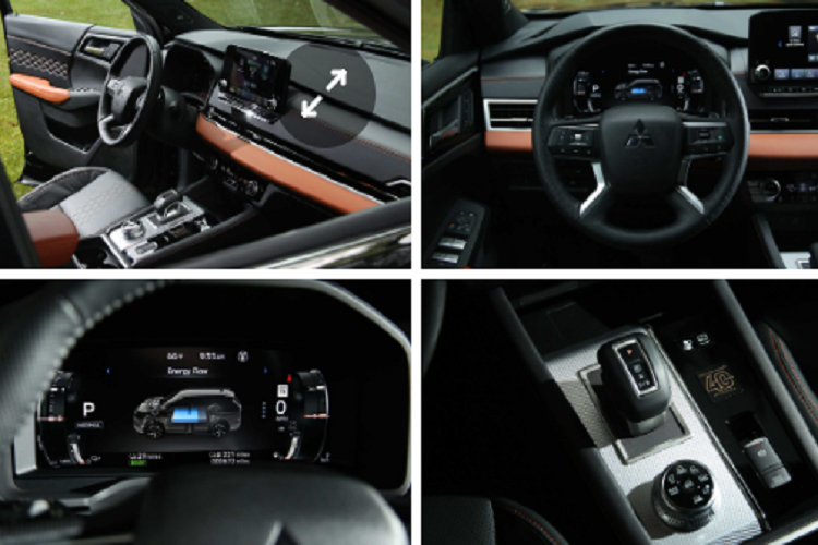 Thứ hai là hệ truyền động plug-in hybrid (PHEV), bao gồm máy xăng 4 xi-lanh, dung tích 2.4L và 2 mô-tơ điện nằm trên 2 cầu. Mô-tơ điện trên cầu trước có công suất tối đa 114 mã lực và con số tương ứng của mô-tơ còn lại là 134 mã lực. Hệ truyền động này cho phép xe có thể chạy 87 km chỉ bằng mô-tơ điện. 