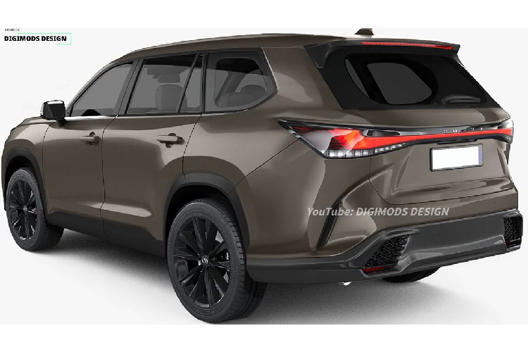 Nhìn ngang hông xe, có thể thấy nắp ca-pô và vòm bánh xe đã trở nên “cơ bắp” hơn. Ở phía sau, Lexus GX 2024 gây ấn tượng với dải đèn LED nằm vắt ngang đuôi xe rất thời thượng. Ở phía trên dải đèn này là nẹp màu đen dập dòng chữ "Lexus" thay cho logo của hãng.