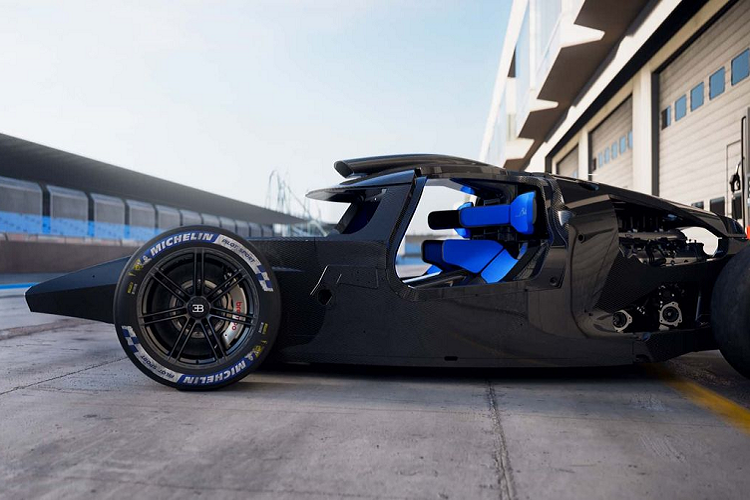 Nhà sản xuất cho biết, “bộ xương” trên Bugatti Bolide không chỉ cứng hơn và khỏe hơn mà còn được phát triển để đạt chuẩn LMH và LMDh của đường đua Le Mans, vốn yêu cầu cao hơn chuẩn an toàn trên ô tô phổ thông.