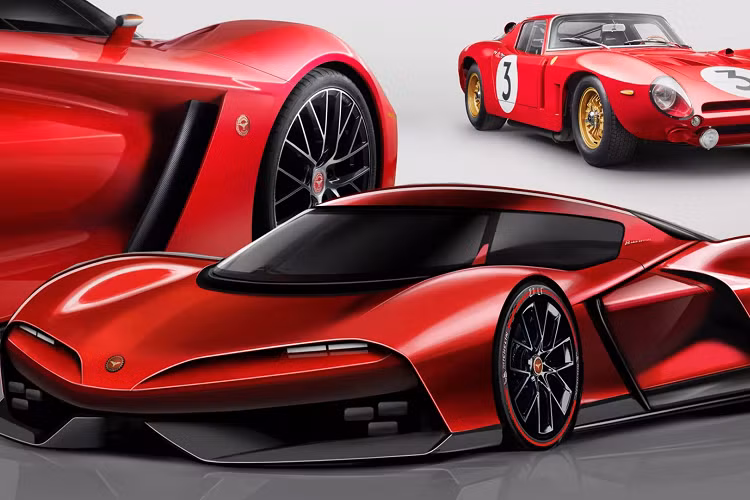 Chiếc hypercar Giotto sở hữu tỷ lệ động cơ đặt giữa với phần đầu mũi nhọn, phần thân được tạo hình với các đường dập nổi và tính khí động học cùng phần đuôi dài. Về thiết kế, Giotto không chỉ có vẻ ngoài đẹp mắt vì thân xe được chế tạo tỉ mỉ để tối ưu hóa khí động học. Để đạt được mục đích đó, xe có bộ chia hai mặt ở phía trước, bộ khuếch tán phía sau cảm hứng F1, cùng với những nét tương đồng với các mẫu xe Bizzarrini đời đầu.