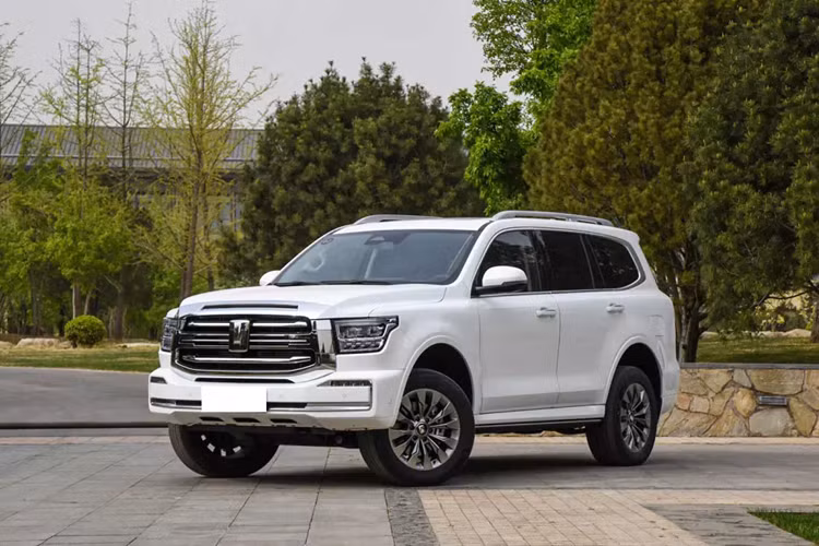 Kích thước của lưới tản nhiệt phía trước được phóng đại và thô, với diện tích lớn được trang trí mạ crôm, logo thương hiệu to bản, rất đặc trưng của dòng xe Tank. Bộ đèn pha có kiểu dáng vuông vức cứng cáp, tích hợp đèn LED chạy ban ngày và đèn báo rẽ LED, ngoài ra còn có đèn sương mù phía trước LED ở hai bên cản trước.