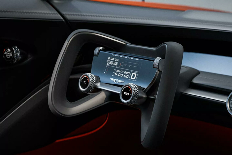 Các nhà thiết kế của Genesis đã nhấn mạnh vào các điểm tiếp xúc với các núm vặn cỡ lớn được bố trí trên vô lăng, cửa và bảng điều khiển. Hệ thống ghế ngồi bọc vải và có đệm dày dặn.