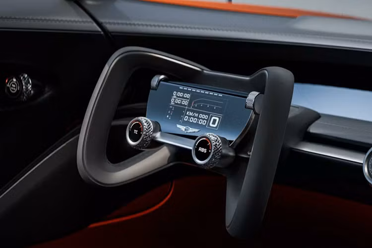 Các nhà thiết kế của Genesis đã nhấn mạnh vào các điểm tiếp xúc với các núm vặn cỡ lớn được bố trí trên vô lăng, cửa và bảng điều khiển. Hệ thống ghế ngồi bọc vải và có đệm dày dặn.