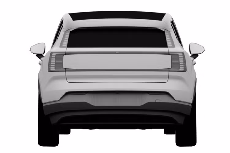 Chiếc xe trong hình ảnh rò rỉ mang trên mình bộ cánh ngoại thất 2 tông màu "bắt trend". Toàn bộ thân xe được phủ màu trắng lạnh trong khi nóc và các cột lại sơn màu đen tương phản. Ngoài ra, mẫu SUV thuần điện này còn được trang bị bộ vành la-zăng với 5 chấu kép, phay xước 2 màu.