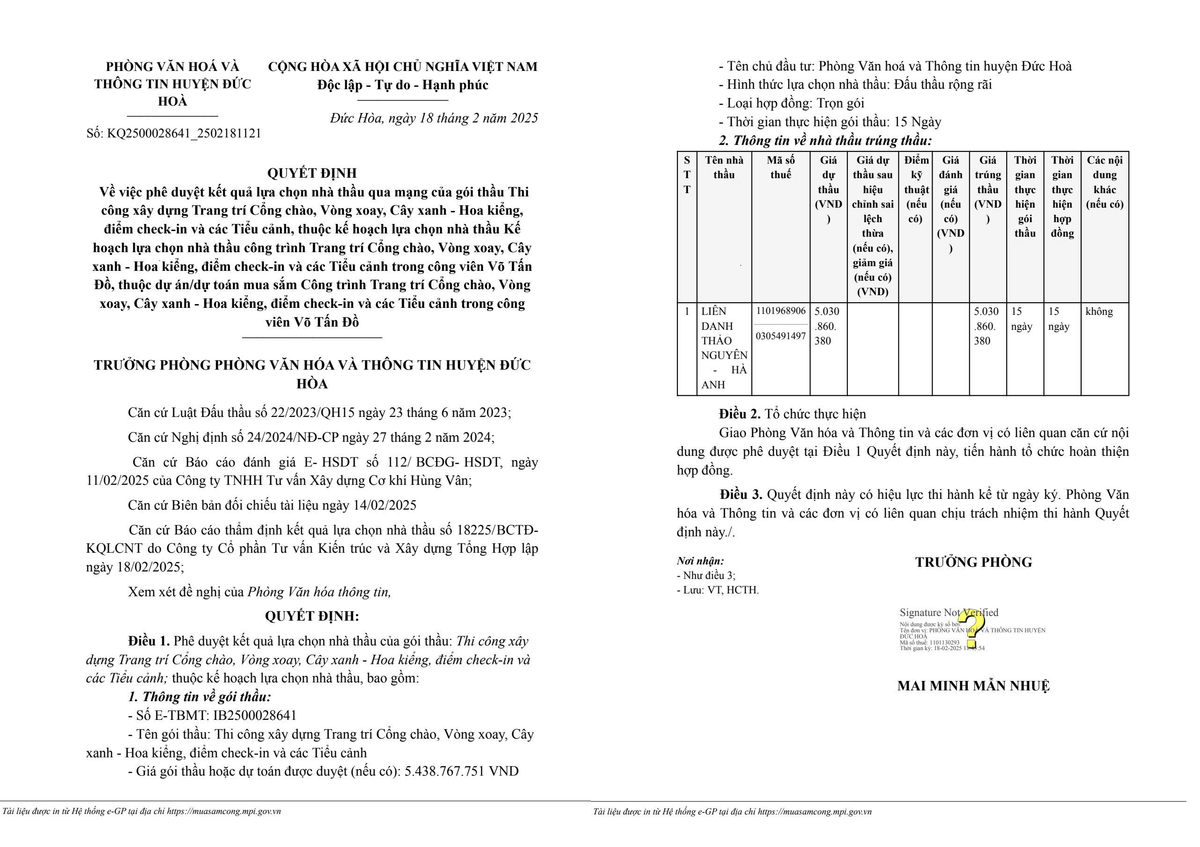 Long An: Lien danh Thao Nguyen - Ha Anh thi cong trang tri cong vien Vo Tan Do