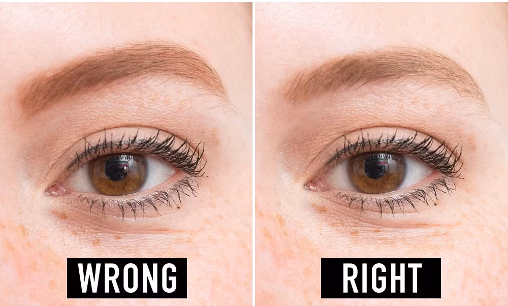 Tán lông mày không đều khiến khuôn mặt bạn trông nham nhở.