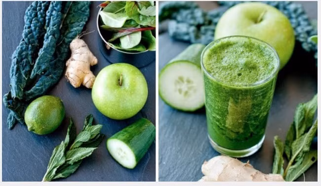 Detox bằng rau củ. Cơn sốt nước detox khiến người người nhà nhà đều thử chế loại nước uống riêng cho mình. Các mặt hàng bình đựng nước đẹp mắt cũng theo đó mà bán rất chạy. Đó cũng là một trong những lý do khiến nước ép rau củ quả theo phương pháp detox rất được lòng các cô gái. Hiện nay, nhiều quán cafe đã tung ra dạng chai detox đóng sẵn bán trong ngày, làm từ nước rau dền, cam, chanh...