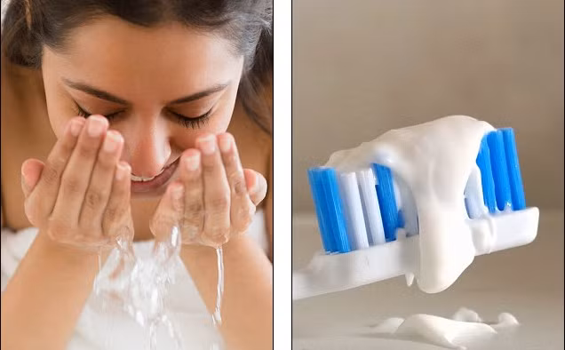 Loại bỏ mụn đầu đen với baking soda và kem đánh răng. Trộn đều một thìa baking soda với kem đánh răng và nước, bôi hỗn hợp này lên phần da bị mụn đầu đen, để 15 phút trước khi ngủ và rửa lại bằng nước sạch. Thực hiện hàng ngày trước khi ngủ, mụn đầu đen sẽ biến mất.