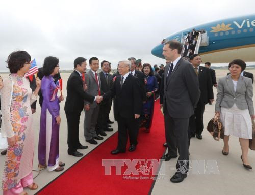 Tong Bi Thu Nguyen Phu Trong da den Hoa Ky
