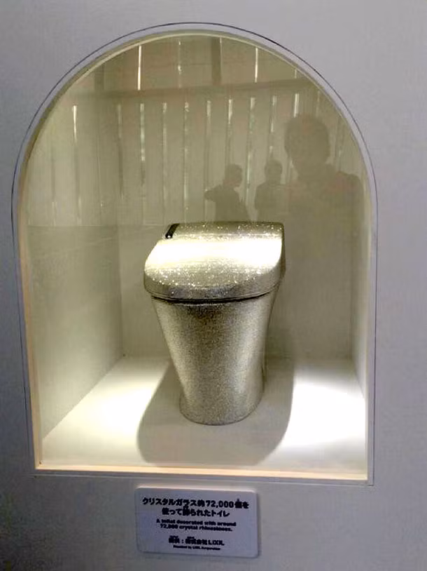 Đã có siêu xe đính kiêm cương, điện thoại đính kiêm cương và nay là bồn cầu đính kim cương.