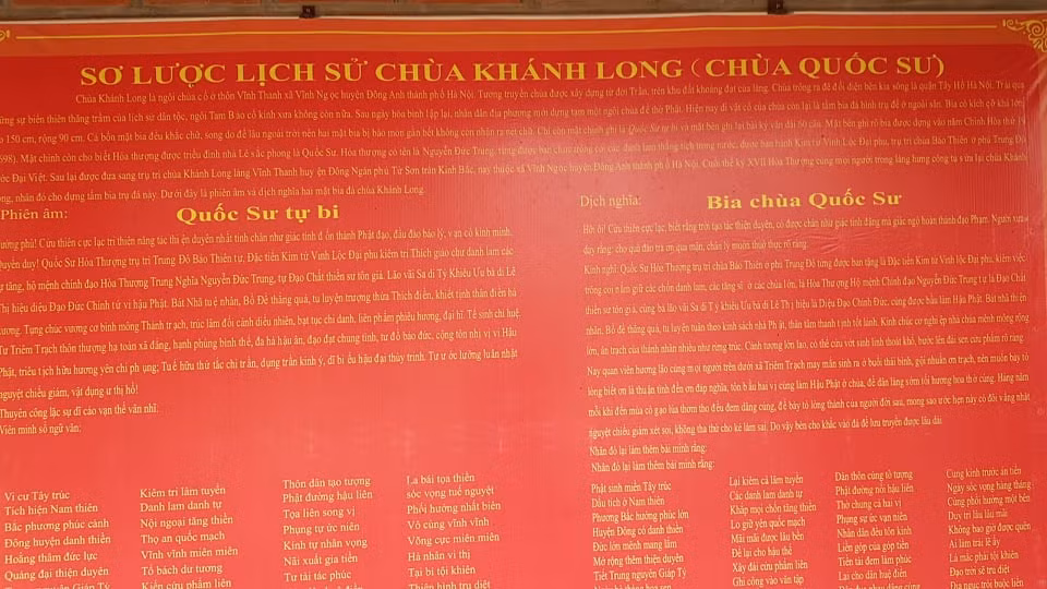 Lịch sử của chùa Khánh Long.