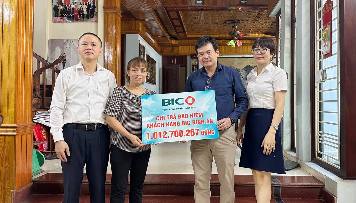 BIC chi trả hơn 1 tỷ đồng bảo hiểm cho khách hàng vay vốn tại BIDV Nam Hà Nội BIC chi tra hon 1 ty dong bao hiem cho khach hang vay von tai BIDV Nam Ha Noi