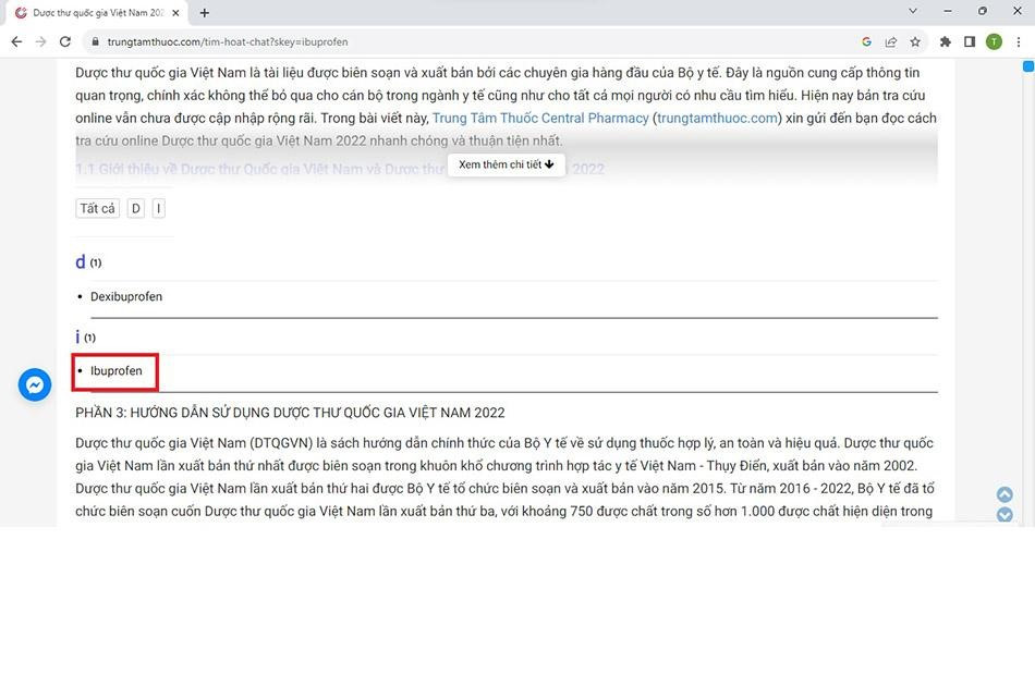 Cách tra cứu Dược thư Quốc gia Việt Nam mới nhất dễ dàng, thuận tiện - Hình 5 Cach tra cuu Duoc thu Quoc gia Viet Nam moi nhat de dang, thuan tien-Hinh-5