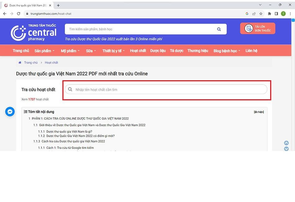 Cách tra cứu Dược thư Quốc gia Việt Nam mới nhất dễ dàng, thuận tiện - Hình 4 Cach tra cuu Duoc thu Quoc gia Viet Nam moi nhat de dang, thuan tien-Hinh-4