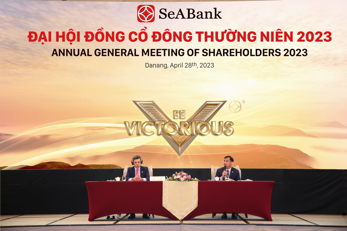 Đại hội đồng cổ đông SeABank 2023: Đặt mục tiêu tăng trưởng bền vững Dai hoi dong co dong SeABank 2023: Dat muc tieu tang truong ben vung