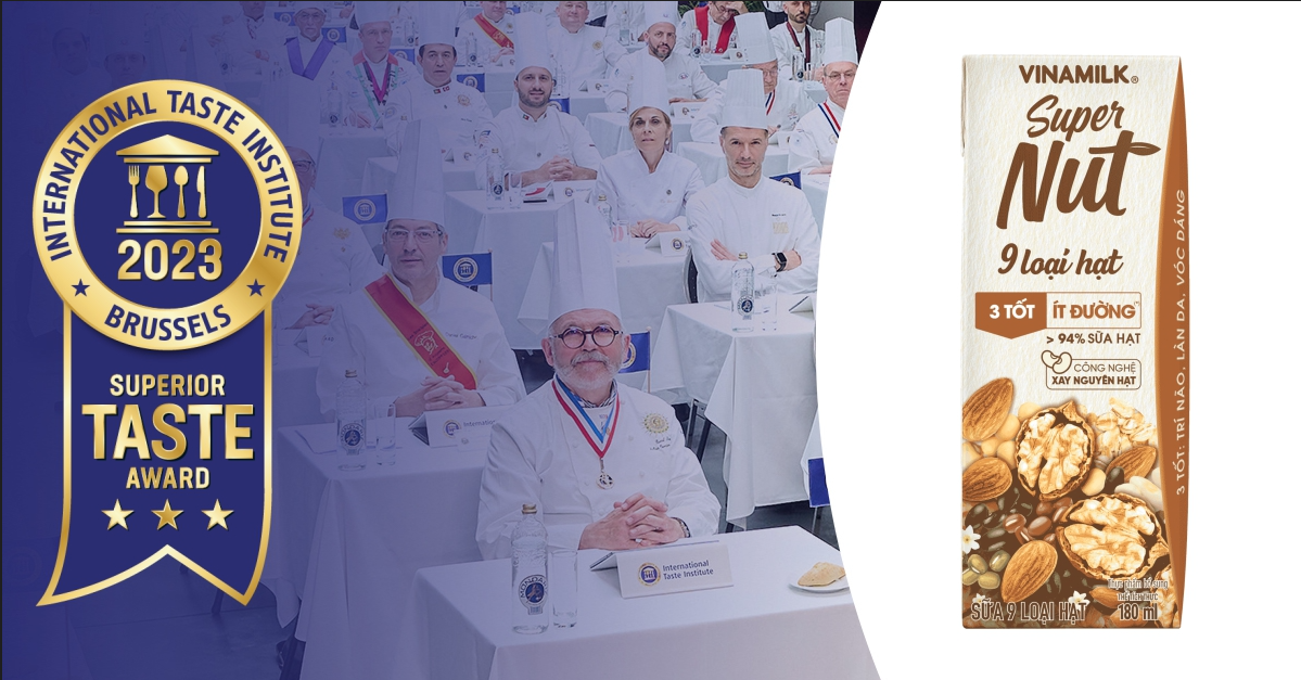 Bộ sưu tập giải thưởng quốc tế “khủng” của sản phẩm mới ra mắt nhà Vinamilk- Sữa hạt Super Nut Bo suu tap giai thuong quoc te “khung” cua san pham moi ra mat nha Vinamilk- Sua hat Super Nut