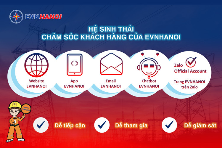App EVNHANOI giup khach hang de dang tiep can