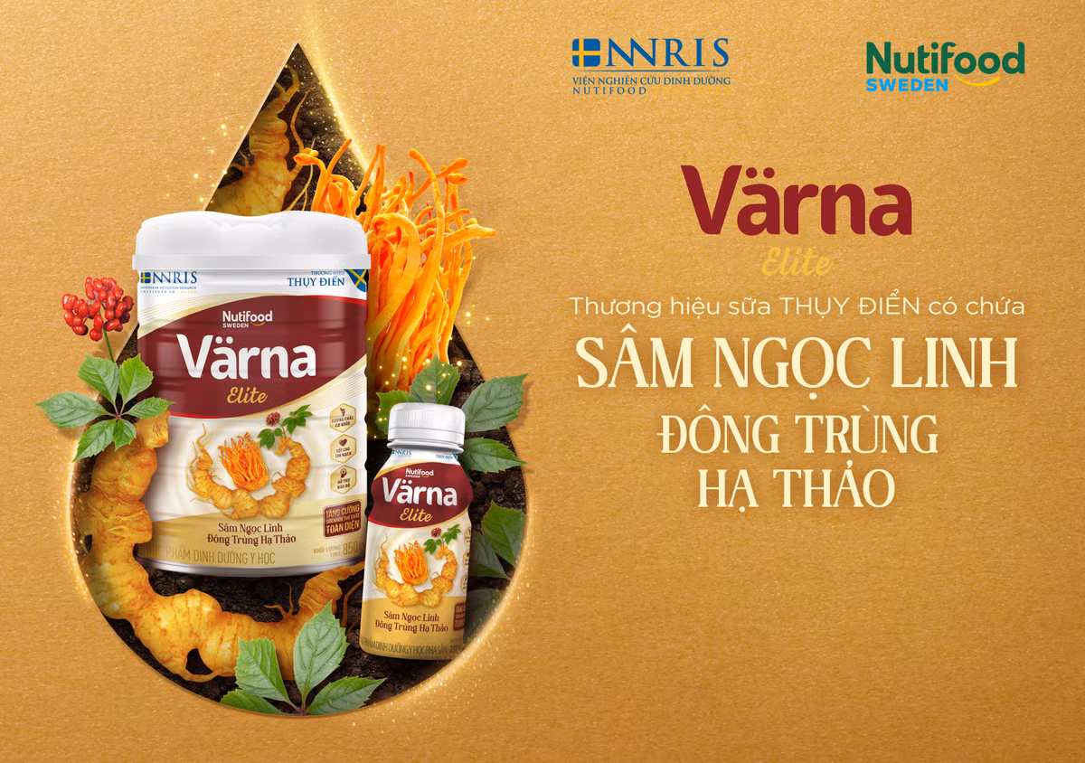 Varna ra mat san pham sua cao cap Varna Elite chat loc tinh hoa quoc bao Sam Ngoc Linh va Dong trung ha thao