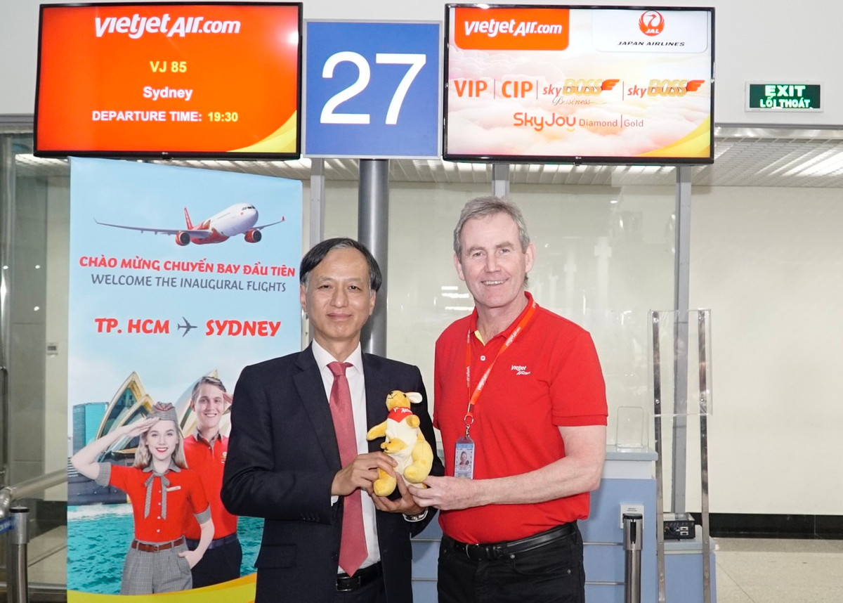 Cac duong bay thang cua Vietjet den Melbourne, Sydney, Brisbane