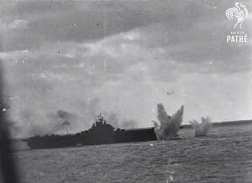 Theo Wikipedia, phi công được dạy rằng nên bổ nhào về phía mục tiêu của mình với những điểm được chú ý đặc biệt là điểm giữa của tháp chỉ huy và ống khói. Một mục tiêu nữa là chiếc thang để vận chuyển các máy bay từ khoang chứa lên sàn tàu hoặc nếu máy bay tấn công ngang thì mục tiêu là giữa thân tàu ở vị trí cao hơn mực nước một chút hoặc nhà chứa máy bay.