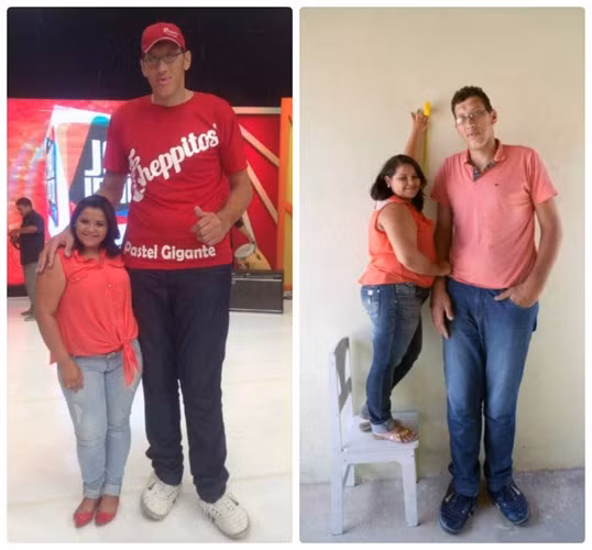 Người đàn ông cao nhất thế giới đã tìm được hạnh phúc bên cô vợ đảm.