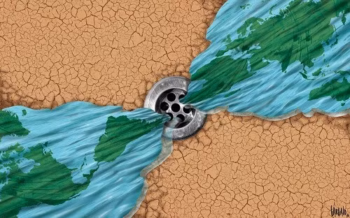 Những bức tranh cuộc sống này được họa sĩ người Bồ Đào Nha, Vasco Gargalo vẽ. Nó phản ánh hiện thực cuộc sống với rất nhiều vấn đề như chiến tranh, biến đổi khí hậu, cạn kiệt tài nguyên Trái Đất của chúng ta đang nóng dần lên, môi trường ngày càng bị hủy hoại. Nếu con người không biết yêu quý và bảo vệ tự nhiên, Trái đất này sớm muộn cũng sẽ trở thành một hành tinh chết.