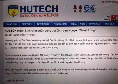 Dai hoc HUTECH xac nhan nam sinh vien chet do su co-Hinh-3