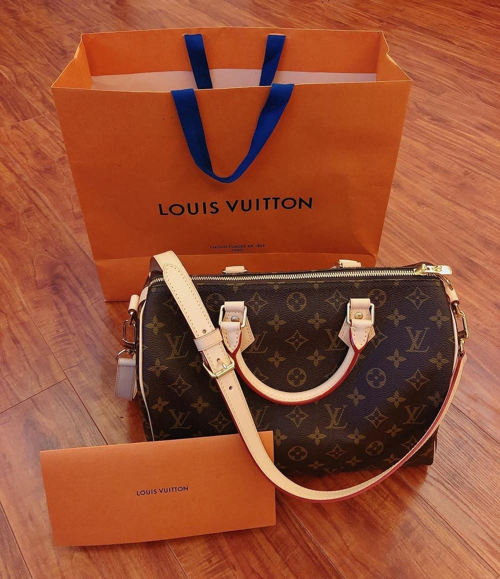 Chiếc túi xách đến từ nhà mốt danh tiếng Louis Vuitton.