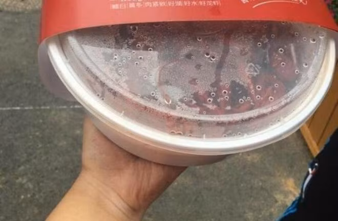 Nhiều ý kiến tranh luận đã bùng nổ về màn cầu hôn "bá đạo" của anh chàng. Có ý kiến cho rằng, việc dùng tôm hùm cầu hôn là tốn kém, đắt đỏ. Tuy nhiên, đa phần cho rằng, dù cách thức tỏ tình thế nào thì chàng trai này cũng đã may mắn vì nhận được lời đồng ý của bạn gái. Trong khi trước đó, có chàng tỏ tình bằng 999 quả bưởi đã bị từ chối phũ phàng. Ảnh: Shanghaiist