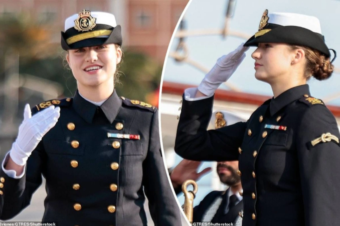 Là người kế vị của Hoàng gia Tây Ban Nha, trong tương lai khi trở thành Nữ hoàng, Công chúa Leonor sẽ được giao trọng trách Tổng tư lệnh chỉ huy toàn bộ các lực lượng vũ trang của Tây Ban Nha. Ảnh: Shutterstock.