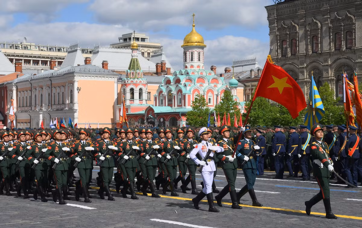 Đoàn Quân đội Nhân dân Việt Nam tham gia duyệt binh trên Quảng trường Đỏ ngày 9/5.