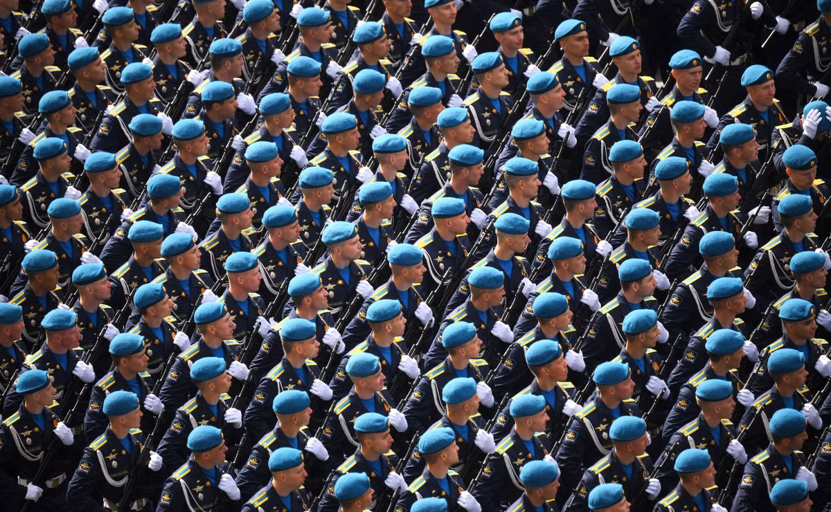 Lực lượng vũ trang Nga tham gia duyệt binh.