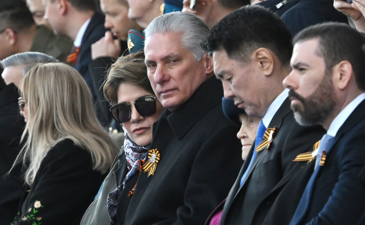 Chủ tịch Cuba Miguel Diaz-Canel Bermudez tại lễ duyệt binh kỷ niệm 80 năm Ngày Chiến thắng trong Chiến tranh Vệ quốc vĩ đại ở thủ đô Moscow, Nga.