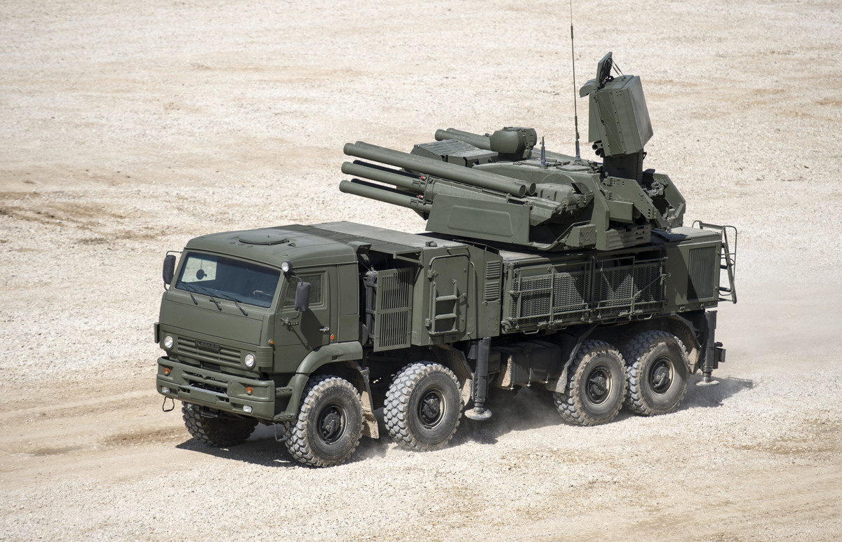 Pantsir-S1 đặt trên hệ thống khung gầm xe tải. Nguồn ảnh: Sputnik.