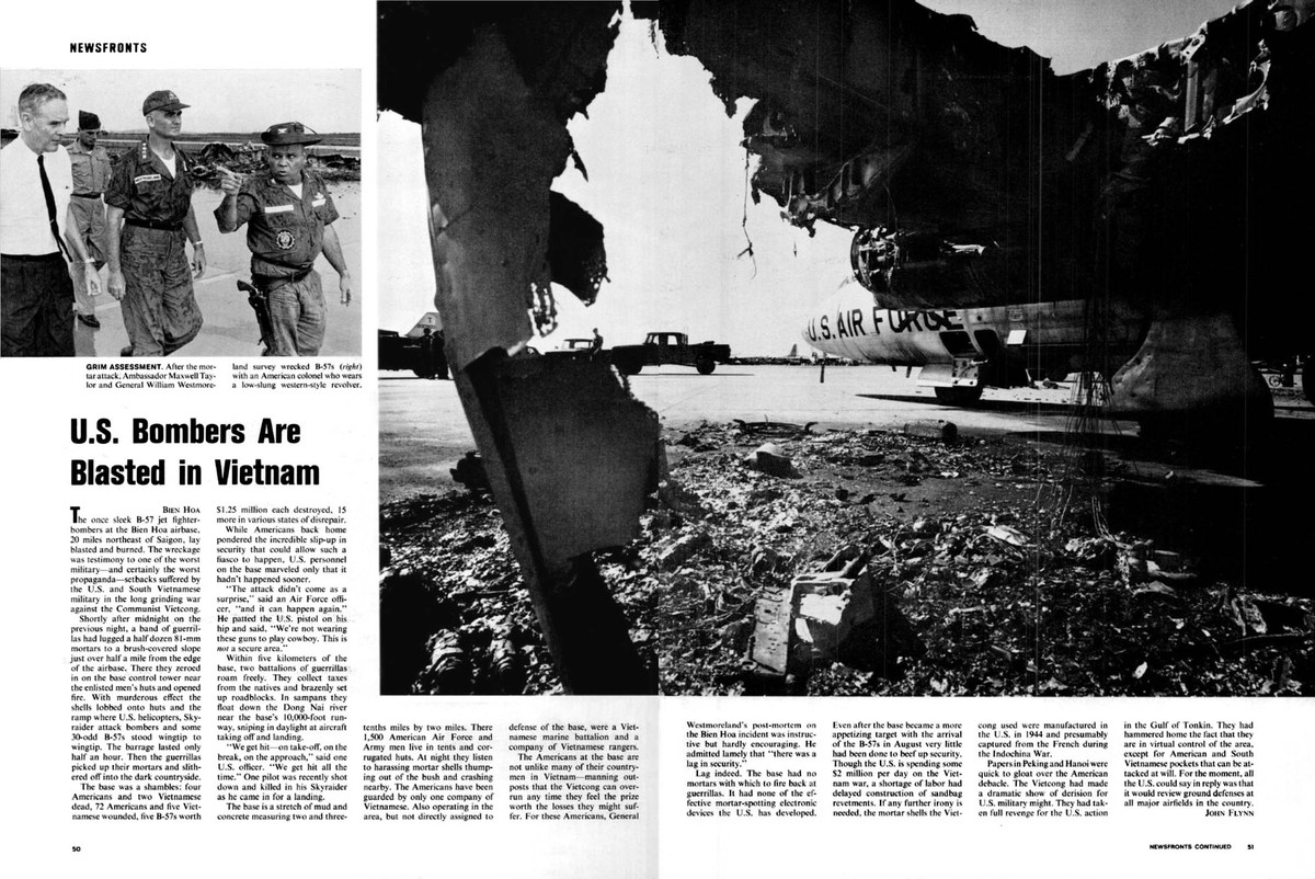 Những hình ảnh về vụ tai nạn "vô duyên" của Mỹ ở sân bay Biên Hòa xảy ra vào năm 1965. Nguồn ảnh: Flickr.