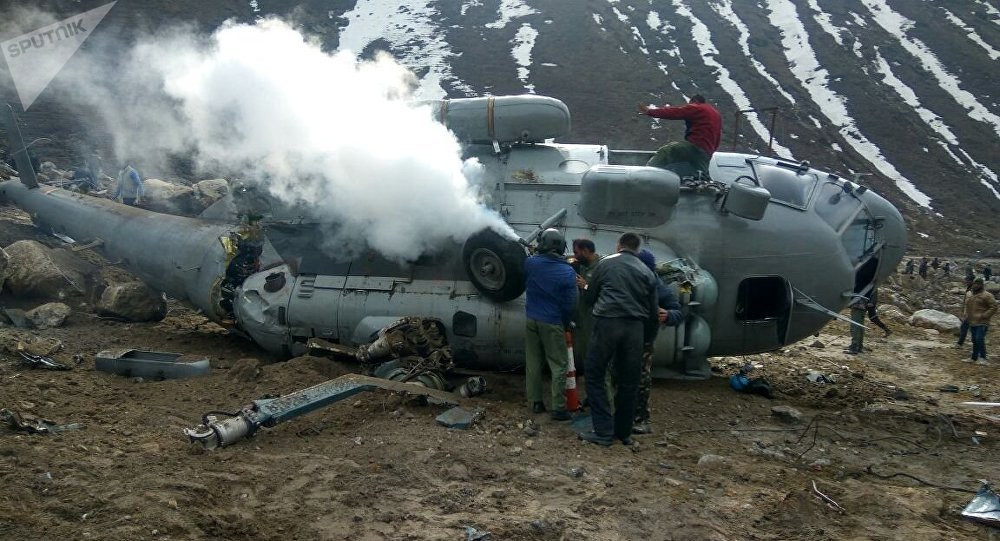Trực thăng Mi-17 của Ấn Độ rơi gần Himalaya. Nguồn: Sputnik.