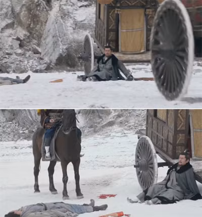 Bố của Lưu Bình bị chặt một cánh tay. Phần tay bị chặt di dời vị trí chỉ trong tích tắc.