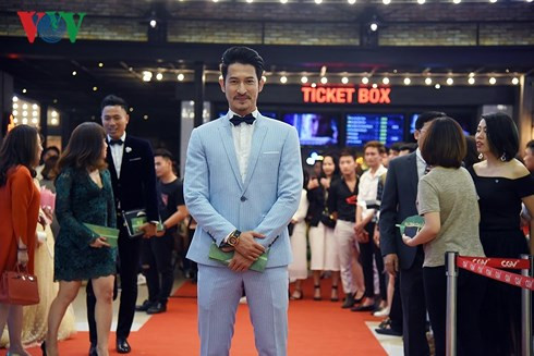 Huy Khánh trong buổi ra mắt "Lật mặt 3". Huy Khánh trong buổi ra mắt "Lật mặt 3".