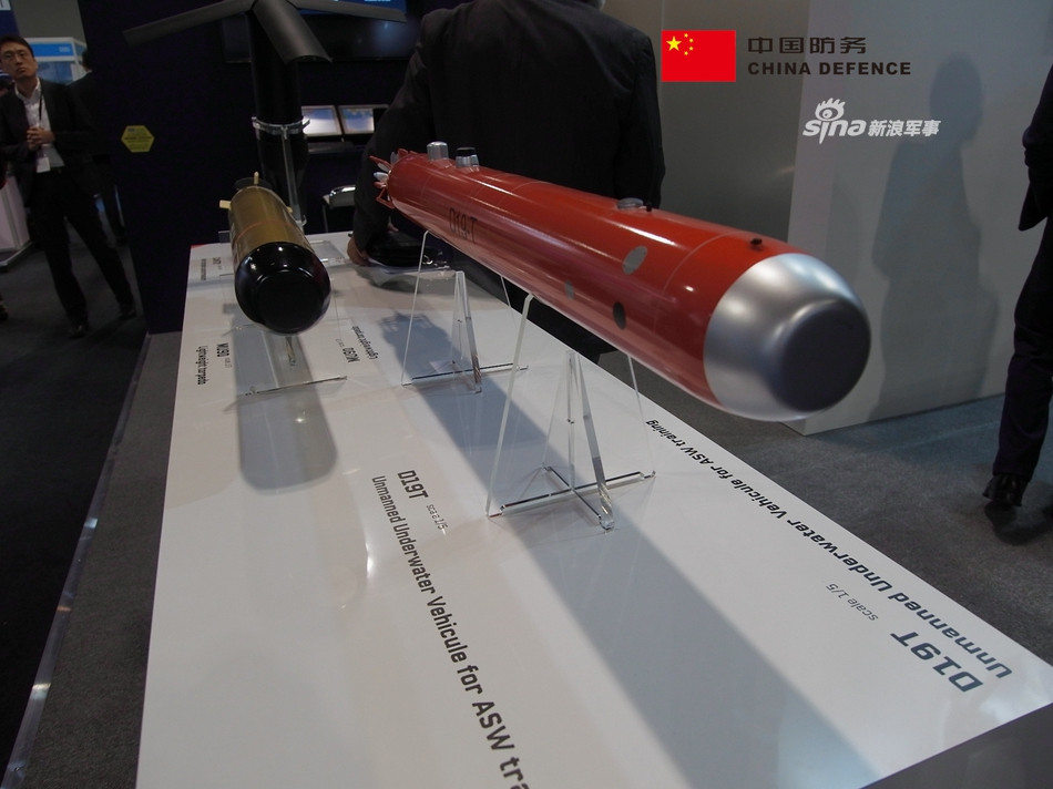 Đến với triển lãm quốc phòng lần này, Pháp cũng cho trưng bày một loạt các ngư lôi của mình. Nguồn ảnh: Sina.