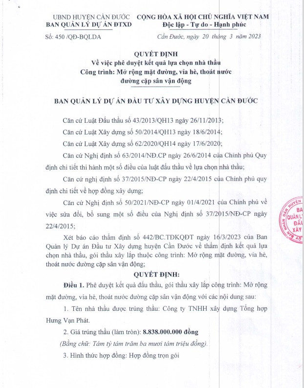 Long An: Cong ty Hung Van Phat 1 thang trung 4 goi thau tai Can Duoc-Hinh-3