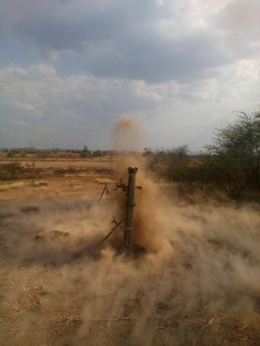 Huấn luyện bắn đạn súng cối. Nguồn ảnh: Otvaga