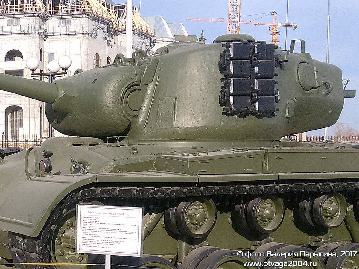 Nó có bộ giáp rất dày tới 102mm ở mặt trước thân cùng khẩu pháo 90mm M3 đầy uy lực. Rất tiếc, không có nhiều thông tin về việc nó được sử dụng có hiệu quả hay không tại Liên Xô. Nguồn ảnh: Otavaga2004