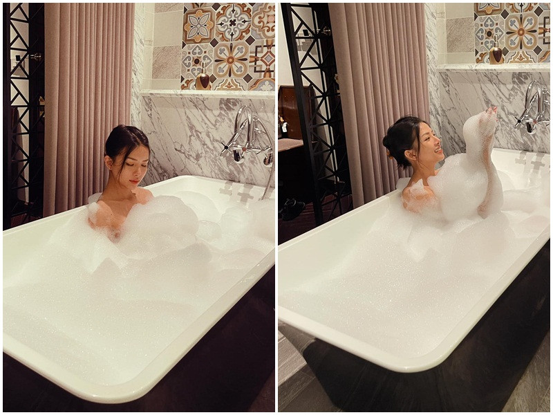 Nhan sắc của Khánh Vy được khen ngày càng lên hương kể từ khi hẹn hò Phan Mạnh Quỳnh.