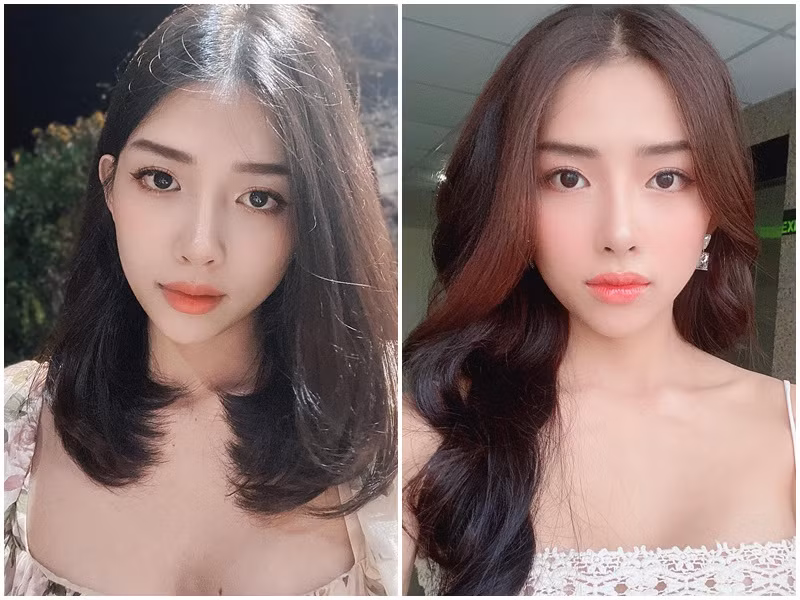 Khánh Vy sở hữu gương mặt xinh đẹp, làn da trắng hồng.