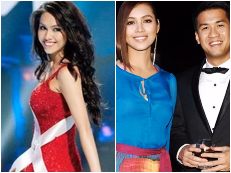 Vũ Thị Hoàng My không lọt top 15 khi tham gia Hoa hậu Hoàn vũ Thế giới 2011. Năm 2017, chân dài bị ném đá dữ dội vì phát ngôn bão Damrey không bằng cơn bão dành cho đương kim hoa hậu. Sau ồn ào này, Hoàng My im hơi lặng tiếng. Về đời tư, Hoàng My từng hẹn hò Phillip Nguyễn - em chồng Tăng Thanh Hà. Cả hai chia tay vì Hoàng My chọn sự nghiệp điện ảnh. Ảnh: Saostar, Phụ nữ Việt Nam