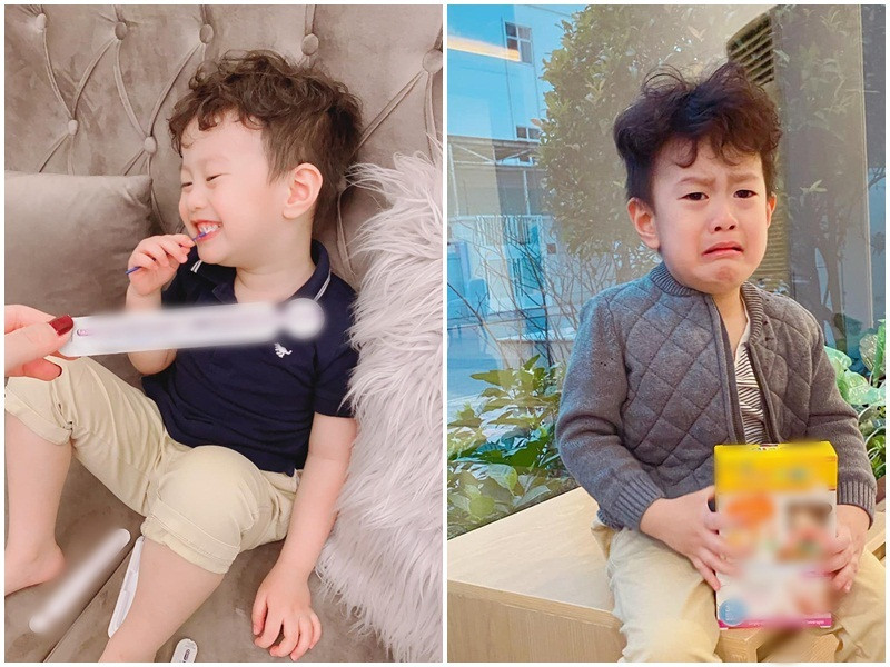 Con trai của Việt Anh và vợ cũ thứ 2 có nhiều biểu cảm đáng yêu đốn tim người hâm mộ của nam diễn viên.