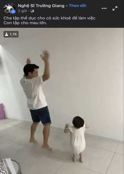 Bé Destiny rất quấn bố. Nhã Phương gần đây chia sẻ rằng Trường Giang vừa về nhà sau chuyến đi Gia Lai thì hai bố con trò chuyện không ngừng. Nhã Phương cảm thấy như người vô hình và "ghen tỵ" với Trường Giang.