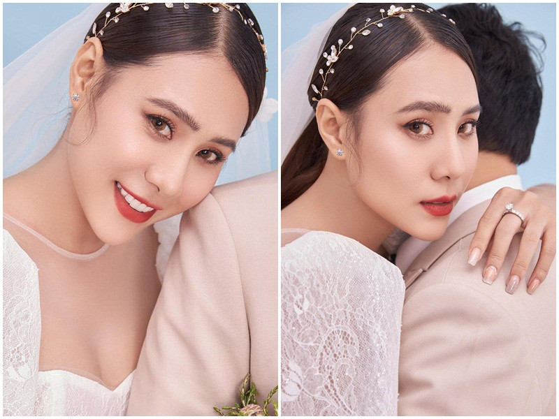 Diễn viên Hồ Bích Trâm sẽ lên xe hoa vào ngày 5/5 tới đây. Chồng sắp cưới của nữ diễn viên không hoạt động trong lĩnh vực nghệ thuật, hơn cô 7 tuổi, chững chạc và chín chắn. Ảnh: Yan