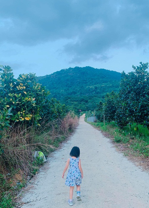 Trước đó, Phan Như Thảo chia sẻ hình ảnh cùng chồng và con đi khảo sát đất. "Đường vừa mở ra là Bồ Câu mơ ngay một căn nhà trên ngọn đồi bên bìa rừng thơ mộng nha", cô nhắn nhủ ông xã.